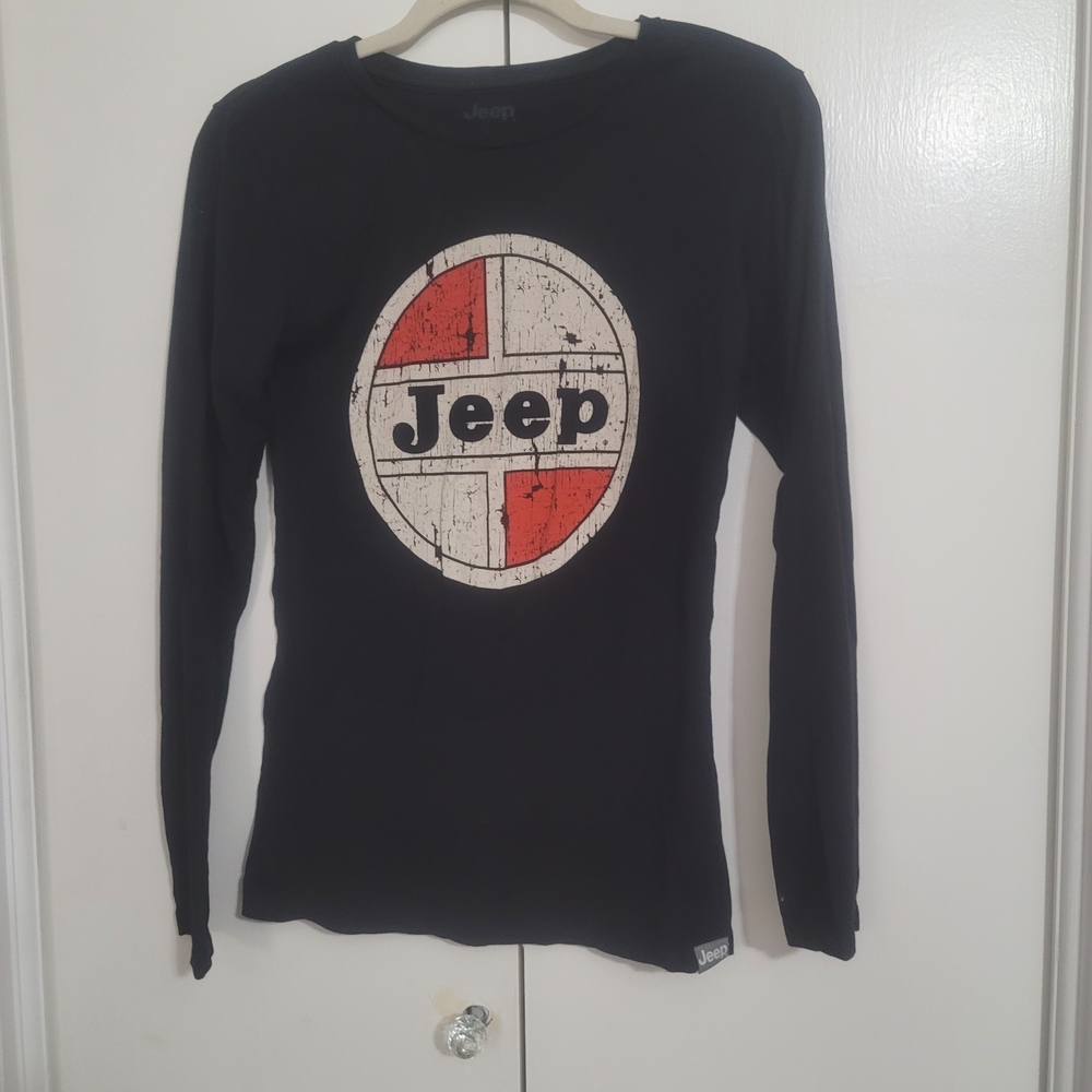 Jeep Black Long Sleeve Fitted Womans Shirt